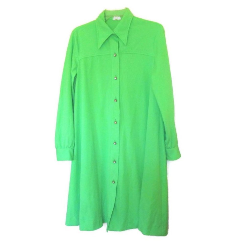 1970s vintage plus size green rhinestone dress xl